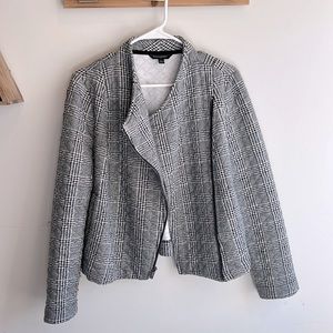 Banana Republic Black and White Plaid Jacket
